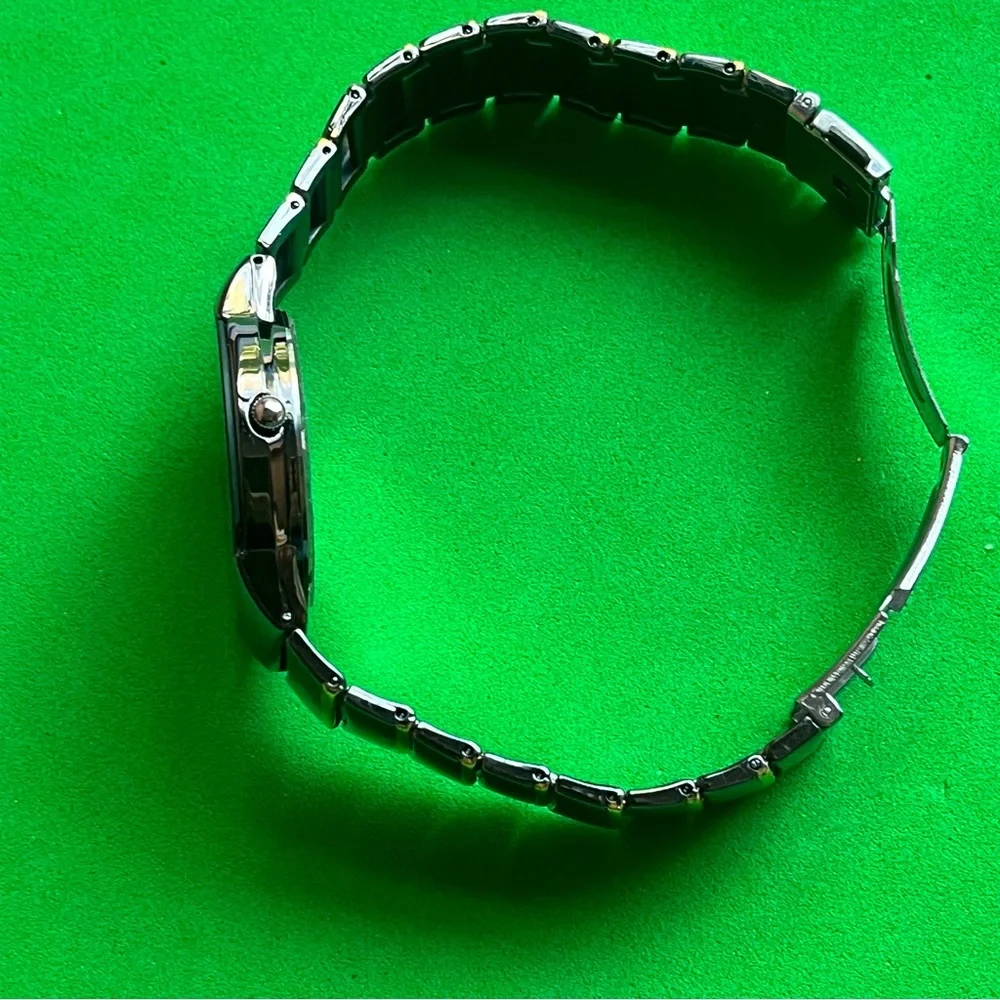 Geneva Hematite Diamond Look Men's Watch